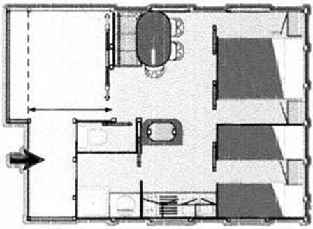 Plan de l'aménagement du chalet